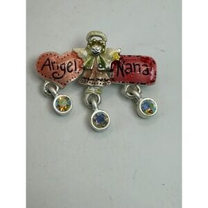 Vintage AJMC Angel Nana Brooch – Grandmother Gift Jewelry